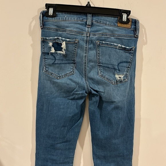 American Eagle Women’s High Rise Distressed Jeggings Size 2 - Picture 10 of 14